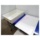 LOT, 7PCS FULL SIZE ASST DEPTH DOUGH TRAYS