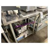 1X, 30" X 24" S/S TABLE W/ UNDERSHELF