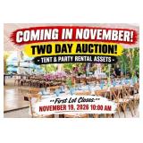 COMING IN NOVEMBER! TWO DAY AUCTION!