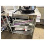 1X, 36"X 24" S/S TABLE W/ DBL UNDERSHELF