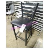 17X, METAL FRAME BLACK VINYL SEAT BAR STOOL
