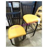 6X, METAL FRAME ORANGE VINYL ASST CHAIRS