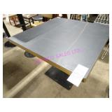 4X, SQUARE STONE TOP DINING TABLES