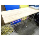 1X, 72"X30" BUTCHER BLOCK TABLE