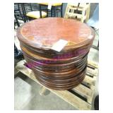 15X, 30"D ROUND SOLID WOOD TABLE TOPS