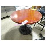 7X, 36"D ROUND SOLID WOOD DINING TABLE