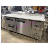 1X, EFI 67" PIZZA PREP TABLE W/ 2 DRAWERS & 1 DR