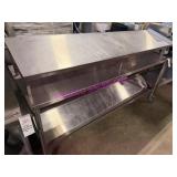1X, 85"X31" S/S PORTA TABLE W/ OVERSHELF