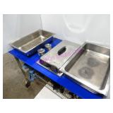 LOTS, CONTENTS OF SHELF ASST CHAFING DISH PARTS