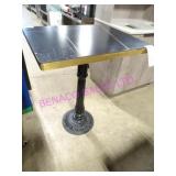 6X, 30"X24" STONE TOP BAR TABLES W/ H.D CAST BASE