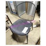 17X, METAL FRAME BLACK VINYL SEAT DINING CHAIR