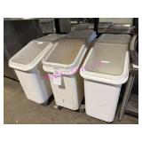 3X, 21 GALLON INGREDIENT BINS