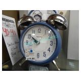 1X, SEIKO QHK051L BLUE ALARM CLOCK