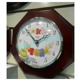 1X, TEMPO T-924 WALL CLOCK (REAL FLOWERS)