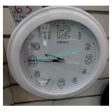 1X, SEIKO QXA721W, WHITE WALL CLOCK