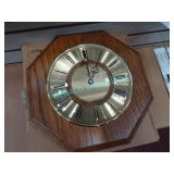 1X, HERMLE OCTAGONAL OAK WALL CLOCK