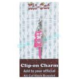 LOT, 6PCS KIT-CAT CLIP-ON CHARMS, ASST. COLORS