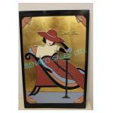 LOT, 3PCS, GOLD FOIL LOUNGE PRINT