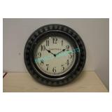 LOT, 2PCS, TEMPO METAL DECO. WALL CLOCK, 15.5"D