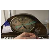 1X, BRASS DESK CLOCK, AS-IS