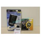 LOT, 1X WIRELESS THERM. CLOCK + 1X BIOS STOPWATCH