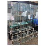 1X GLASS CUBE DISPLAY 52.5"X13.5", 39.5"X13.5",