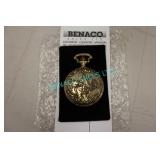 1X, EAGLESTAR 3-HORSE GOLD POCKET WATCH