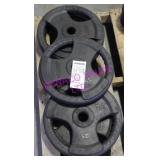 LOT, 5X 35 LB WEIGHT PLATES