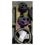 LOT, 8 ASST. WEIGHT PLATES, 2X 25, 2X 10, 4X 5