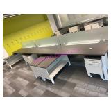1X 6 WORKSTATION POD W/ CABINETS