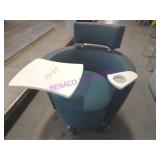 1X, HAWORTH MOBILE LOUNGE CHAIR ( CHIP IN TRAY)