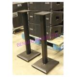 LOT, 2X 29"X BLK SPEAKER STANDS W/ 6"X6" SPEAKER