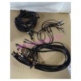 LOT,18 ASST HDMI, RCA & RCA/3.5MM CABLES