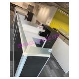 1X, DOUBLE WORK STN W/ FILE CABS