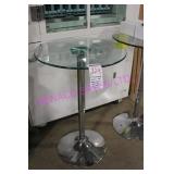 2X, 23"D, GLASS TOP ADJ. HEIGHT CRUISER TABLES