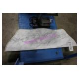 LOT, 7 PIECES OF WHITE & GREY MARBLE, 42" X 13"