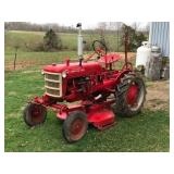 Farmall cub with belly mower