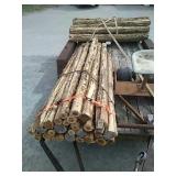 cedar posts-8 ft long- 4-6 in diameter