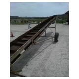 Gas powered hay elevator