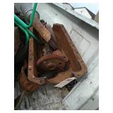 Pile of tractor parts