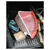 Misc lot (rake,post hole digger,Jack,)