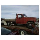 (T)1985 Ford f250 flatbed truck