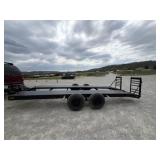 (T) 20ft tandem axel trailer- new wench/new tires