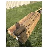 treated three hole end posts bundle