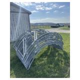 cattle bale feeder galvanized 9 pieces