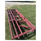 red metal cattle gates x3