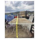 Rod iron table and chairs set