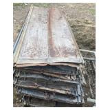 sheets of metal roofing