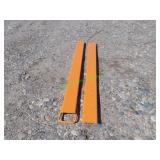 Unused Skid Steer Pallet Fork Extensions ~82"