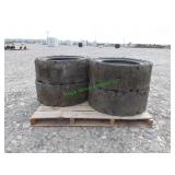 4 Skid Steer Solid Rubber Tires w/8 Hole Wheel